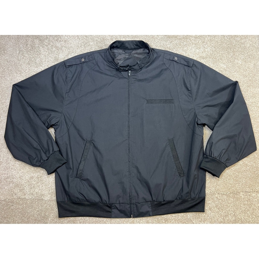Vintage‎ Personal Choice Mens Black Full Zip Jacket Lightweight Nylon 2XL TL